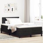 vidaXL Lit Box Spring avec Matelas et LED Noir 120x200 cm Velours