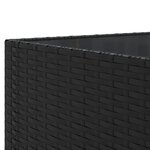 vidaXL Salon de jardin 7 Pièces avec coussins Noir Résine tressée