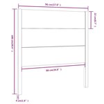 vidaXL Tête de lit 96x4x100 cm Bois massif de pin