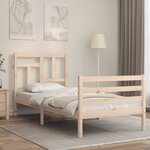 vidaXL Cadre de lit sans matelas 90x200 cm bois massif
