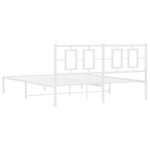 vidaXL Cadre de lit métal sans matelas et tête de lit blanc 150x200 cm