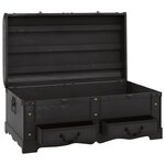 vidaXL Coffre de rangement en bois Large Noir