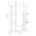 vidaXL Bibliothèque Blanc brillant 86x25 5x140 cm Bois d’ingénierie