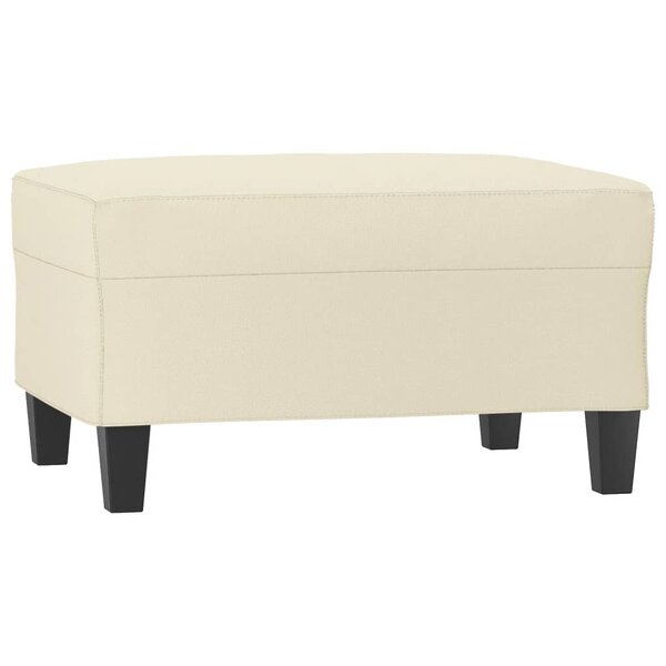 vidaXL Repose-pied Crème 70x55x41 cm Similicuir