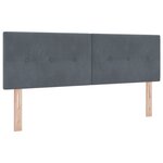 Lit à ressort vidaXL avec matelas et LED gris foncé 160x200 cm en velours