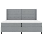 Cadre de lit Box Spring vidaXL avec matelas et lumière LED Gris clair 200x200 cm Tissu