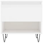 vidaXL Tables basses 2 Pièces blanc brillant 50x46x50cm bois d'ingénierie