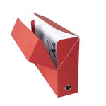 Boite transfert Dos 90mm papier toilé - Rouge x 5 EXACOMPTA