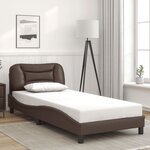 vidaXL Cadre de lit avec LED sans matelas marron 80x200 cm