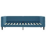 vidaXL Lit de jour avec gigogne et tiroirs sans matelas bleu 100x200cm