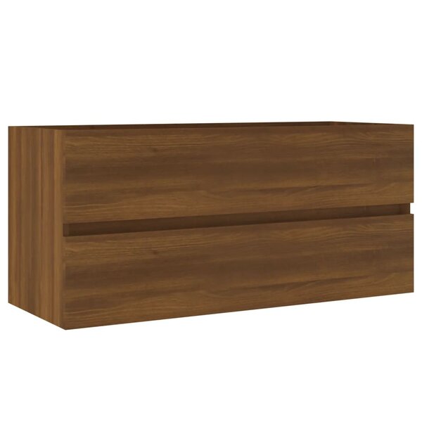 vidaXL Armoire de lavabo Chêne marron 100x38 5x45 cm Bois d'ingénierie