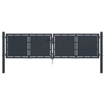 vidaXL Portail de jardin Acier 300 x 75 cm Anthracite