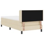 Lit à ressorts vidaXL avec matelas Crème 90x200 cm Tissu