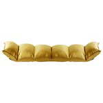 vidaXL Chaise pliable de sol Jaune moutarde Tissu