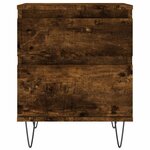 vidaXL Tables de chevet 2 Pièces chêne fumé 40x35x50 cm bois ingénierie