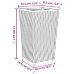 vidaXL Jardinières 2 Pièces blanc 32 5x32 5x57 cm polypropylène