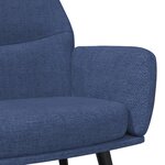 vidaXL Chaise de relaxation avec tabouret Bleu Tissu