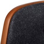 vidaXL Tabourets de bar lot de 2 bois courbé et tissu