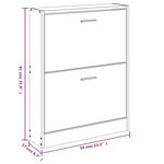 vidaXL Armoire à chaussures Blanc 59x17x81 cm Bois d'ingénierie