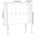 vidaXL Tête de lit avec oreilles Blanc 93x16x118/128 cm Similicuir