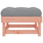 vidaXL Repose-pied de jardin avec coussin bois massif douglas