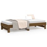 vidaXL Lit coulissant sans matelas marron miel 2x(90x200) cm
