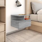 vidaXL Tables de chevet flottantes 2 Pièces Sonoma gris 40x31x27 cm