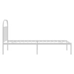 vidaXL Cadre de lit métal sans matelas avec tête de lit blanc 90x190cm