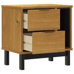vidaXL Table de chevet FLAM 49x35x50 cm bois de pin massif