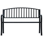 vidaXL Banc de jardin Noir 120 cm Acier