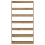 vidaXL Bibliothèque Chêne artisanal Bois massif 100 x 30 x 198 cm