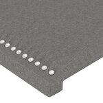 vidaXL Tête de lit à LED Gris foncé 103x16x78/88 cm Tissu