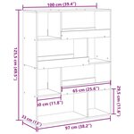 vidaXL Bibliothèque chêne marron 100x33x125 5 cm bois d'ingénierie