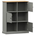 vidaXL Bibliothèque VIGO gris 90x35x114 5 cm bois massif de pin