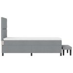 vidaXL Lit avec Matelas & Banc Gris Clair 100x200 cm Tissu