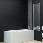 vidaXL Cabine de douche pliable 3 panneaux ESG 130x138 cm