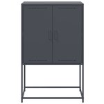vidaXL Meuble TV noir 68x39x60 5 cm acier