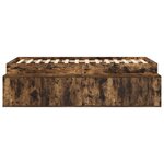vidaXL Cadre de lit de rangement Chêne fumé 80x200 cm