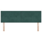 Cabeza de cama vidaXL Boutons Capitonnés Vert Foncé 140 cm Velours