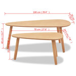 vidaXL Ensemble de tables basses 2 Pièces Bois de pin massif Marron