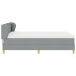 Lit à ressorts vidaXL avec matelas - Gris clair  140x190 cm  Tissu