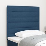 vidaXL Tête de lit Design Lignes Bleu 80 cm Tissu
