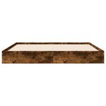 vidaXL Cadre de lit sans matelas chêne fumé 120x190 cm bois ingénierie