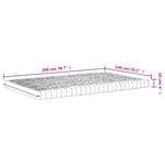 vidaXL Matelas en mousse blanc 140x200 cm 7 zones dureté 20 ILD