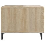 vidaXL Table basse avec pieds en métal Chêne sonoma 50x50x40 cm