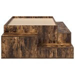 vidaXL Lit de rangement en chêne fumé 90x190 cm