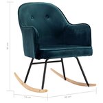 vidaXL Chaise à bascule Bleu Velours