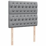 vidaXL Sommier à lattes de lit avec matelas Gris clair 120x200cm Tissu