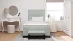 vidaXL Lit à ressort avec matelas et banc gris clair 120x190 cm velours