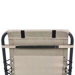 vidaXL Appui-tête de chaise longue Crème 40x7 5x15 cm Textilène